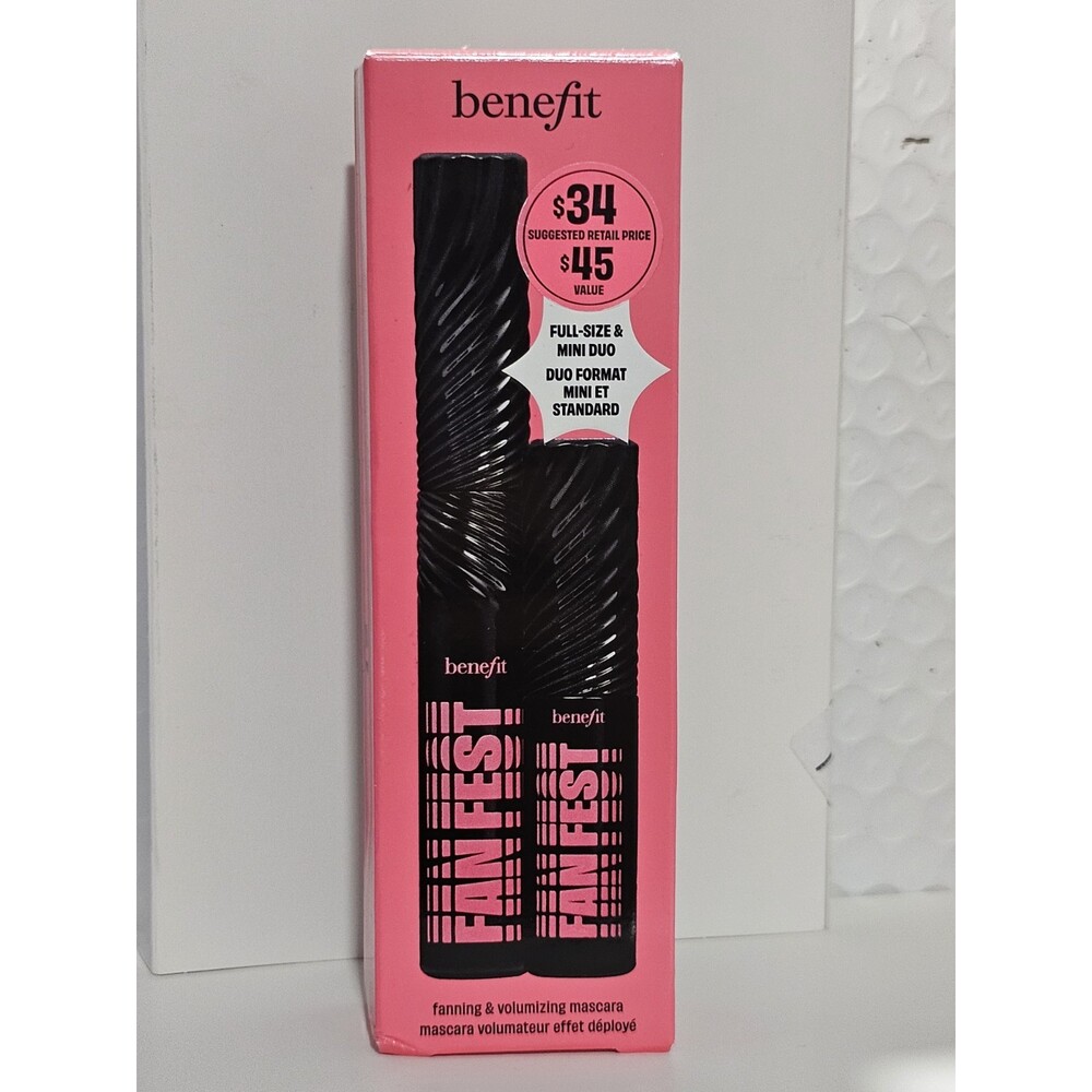 Benefit Fan Fest Fanning & Volumizing Mascara ~ Hyper Black ~ Duo